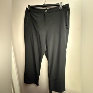 NWOT Zenergy by Chico’s Relaxed Fit Black Women's 3 (XL/16) Comfy Travel Pants